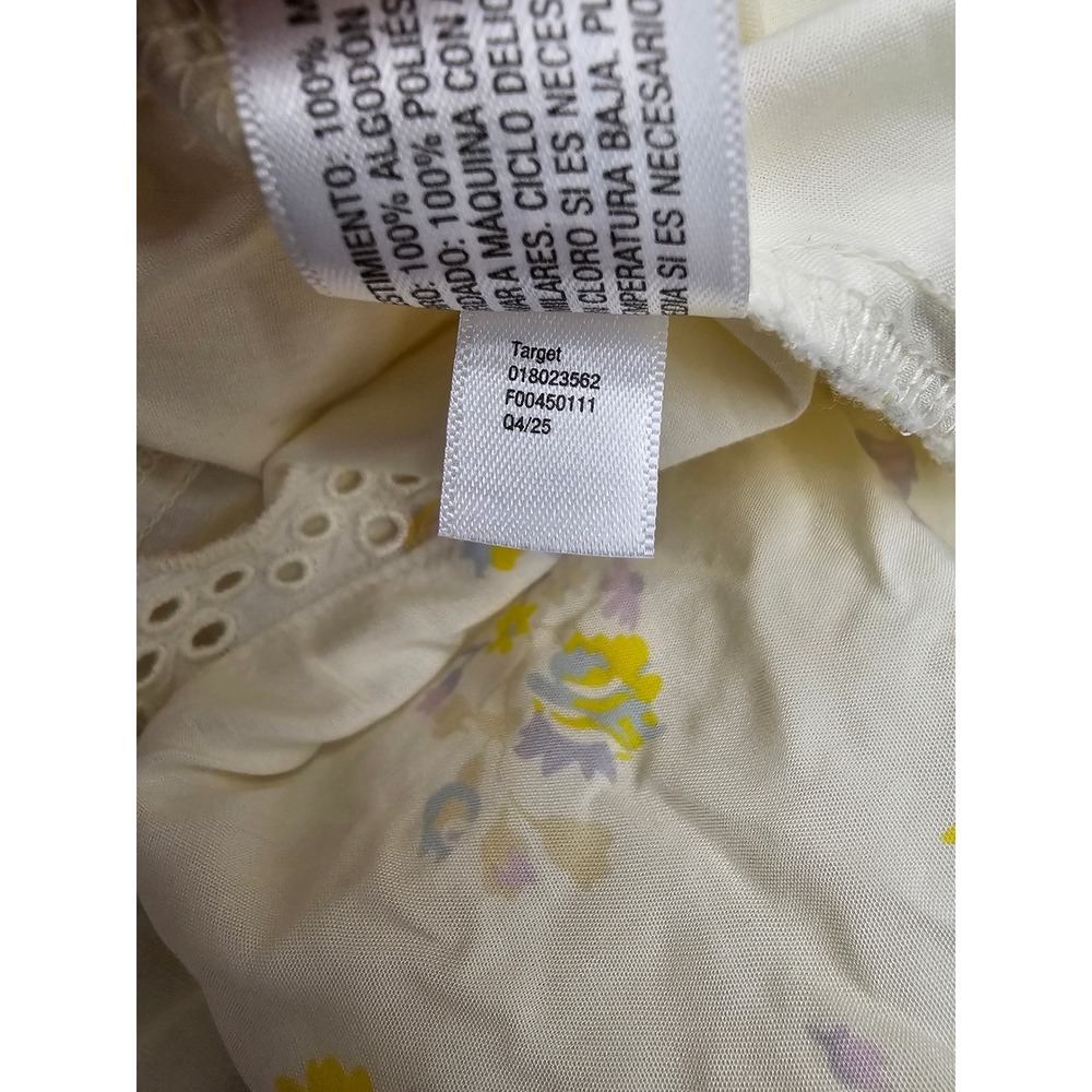 A New Day Womens Floral V-Neck Tank Top Yellow Modal Blend Casual Size Small - Picture 6 of 7